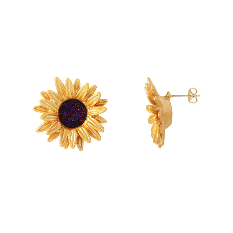 Niche Sunflower Ear Hook Jewelry