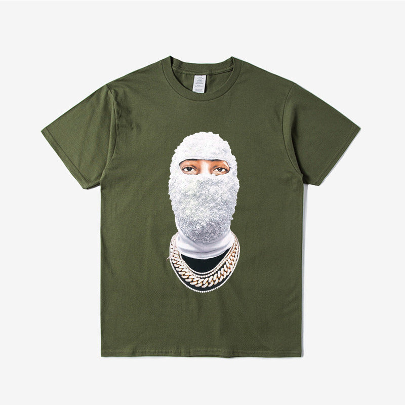 Masked Man Avatar Couple Loose Casual Short Sleeve T-shirt