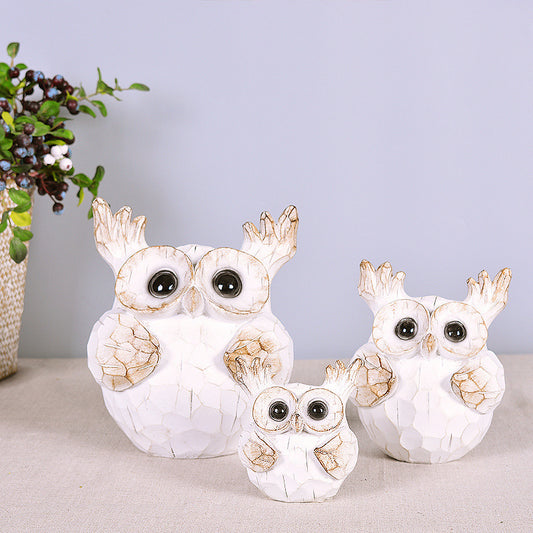 Owl Auspicious Animal Home Decoration Resin Crafts Home Decoration