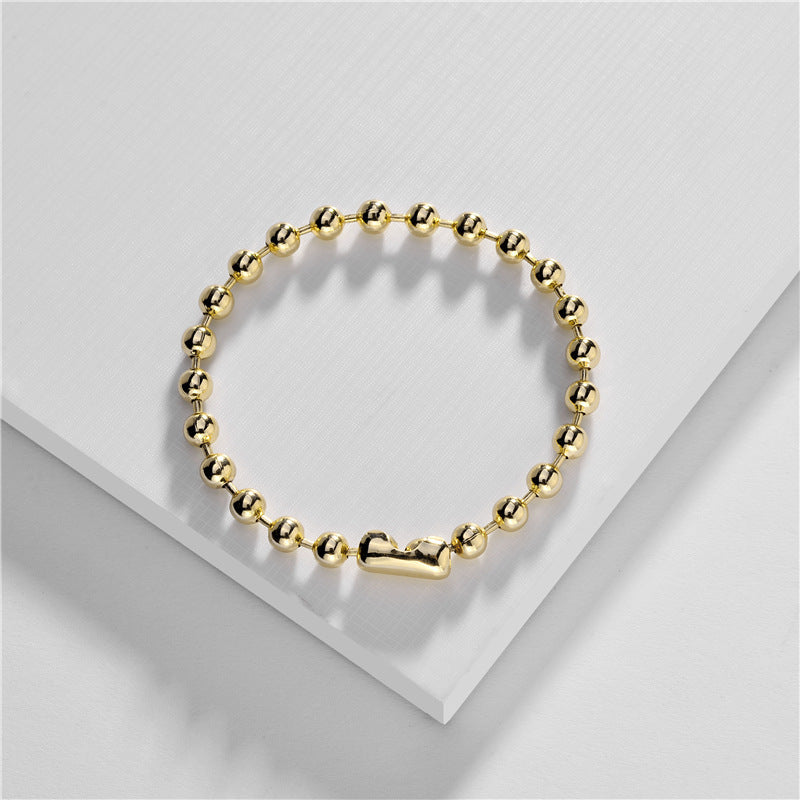 Joolim Jewelry Wholesale Gold Bead Choker Necklace Bracelet Jewelry Set