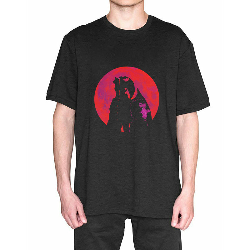 Anime Devil Man Printed Men's Short Sleeve T-Shirt