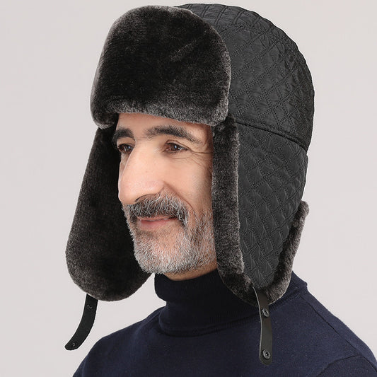 Old Man Hat Winter Warmth And Velvet Ear Protection