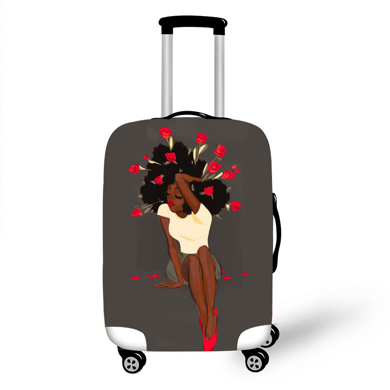 Nopersonality arte africano Niña Accesorios de viaje cubierta de equipaje maleta de protección de equipaje cubierta de polvo telas elásticas 18-30 pulgadas