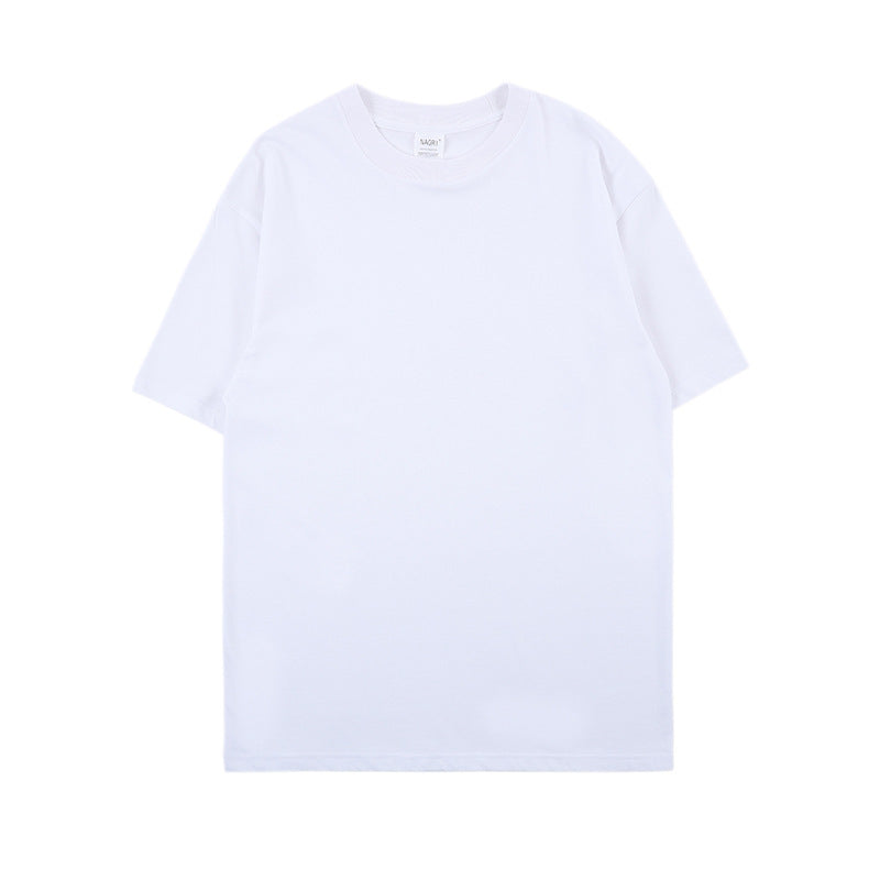 NAGRI-Camiseta Informal De Algodon De Manga Corta Para Hombre Y Mujer De Camisa Basica De Marca A La Moda Tops Blancos Y Negros De talla Grande De Verano