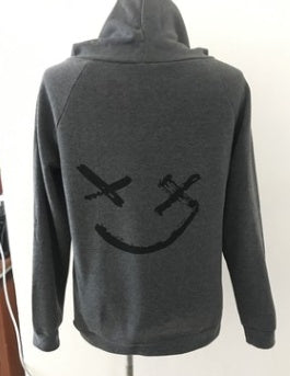 BE HAPPY a new Christmas menswear smiley print hoodie jumper