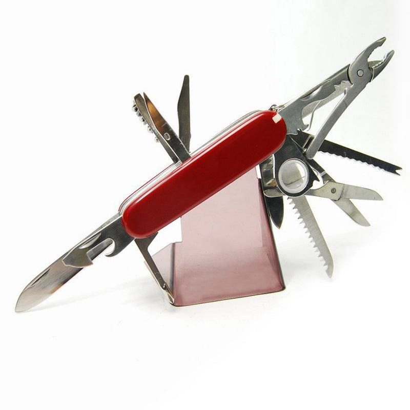 Cuchillo SwissArmy multifuncional de acero inoxidable