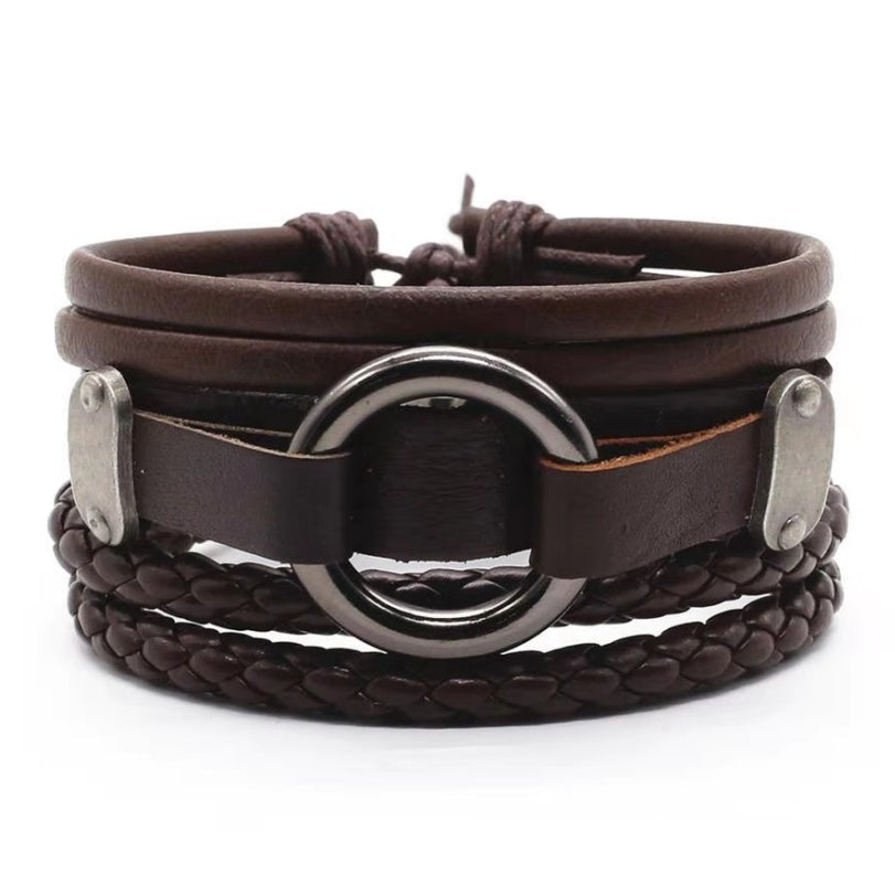 Men's Leather Vintage Braided Bracelet