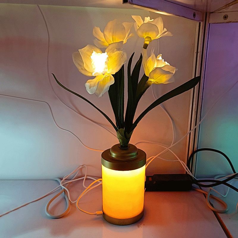 Flower Lamp Home Fashion Minimalist Creative USB Vase Light Home Decoration