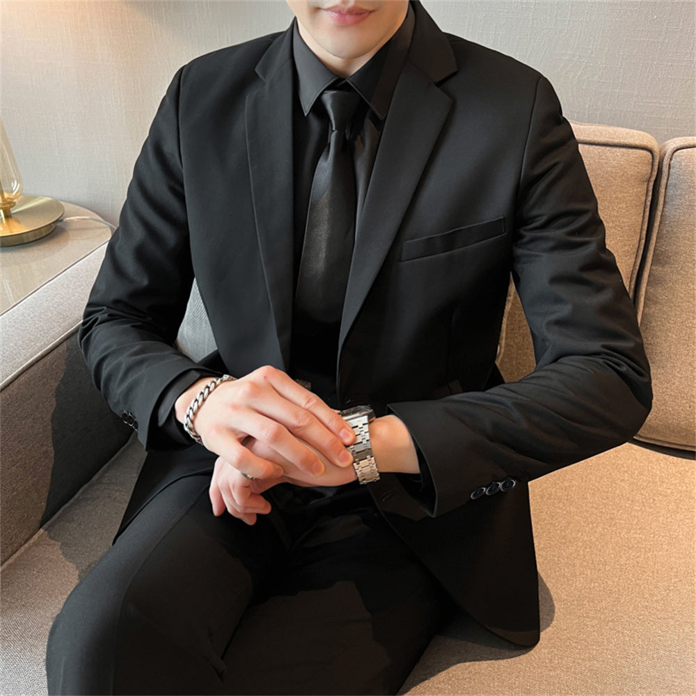 Men's Jacket Slim Fit Suit Casual Korean Youth Plus Size Best Man Suit Only