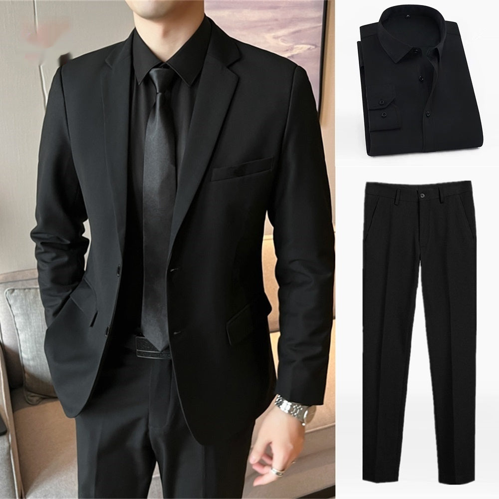 Men's Jacket Slim Fit Suit Casual Korean Youth Plus Size Best Man Suit Only