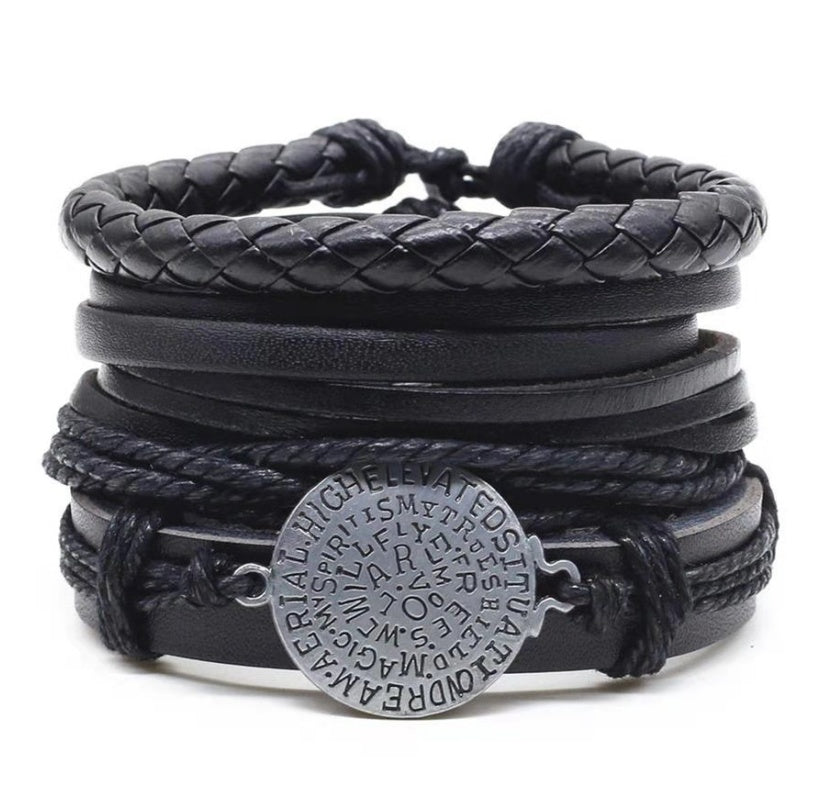Men's Leather Vintage Braided Bracelet