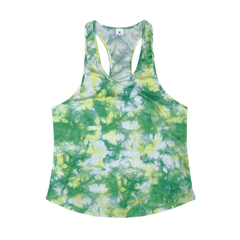 Camouflage Fitness Sports Vest Mesh Quick-drying I-shaped Sleeveless T-shirt
