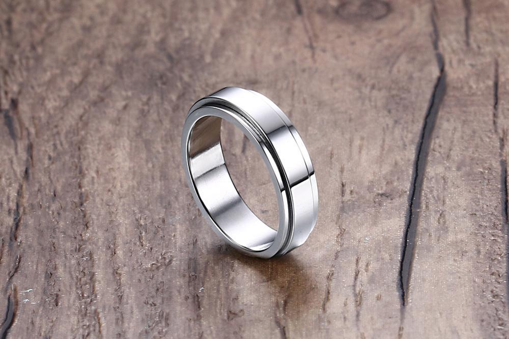 Jewelry Rotatable Stainless Steel Ring