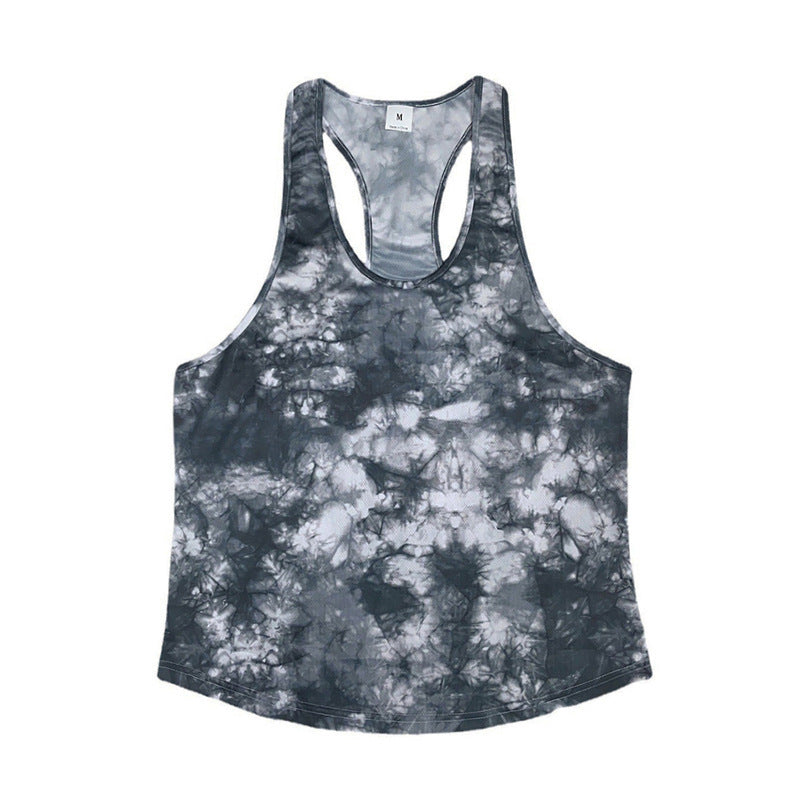 Camouflage Fitness Sports Vest Mesh Quick-drying I-shaped Sleeveless T-shirt