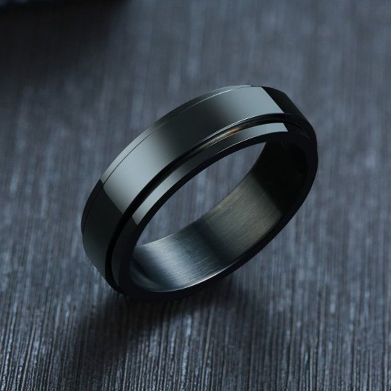 Jewelry Rotatable Stainless Steel Ring