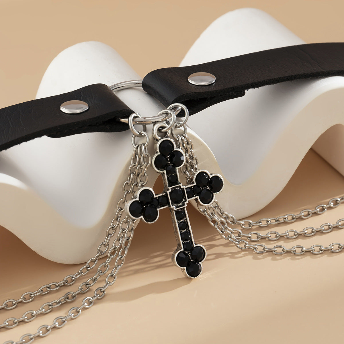 Jewelry PU Alloy Necklace Cross
